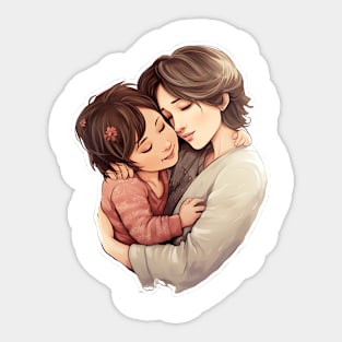 A mother's love is the purest form of nurturing guiding a child Sticker